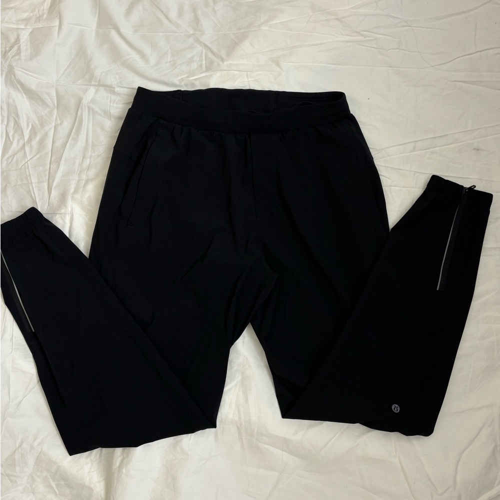 lululemon black zip-up joggers